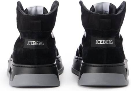 Iceberg Vintage Basket Style Sneakers Black Heren