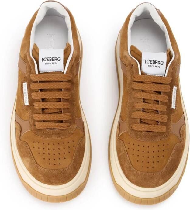 Iceberg Oversized sneakers geïnspireerd op vintage skaterstijl Brown Heren
