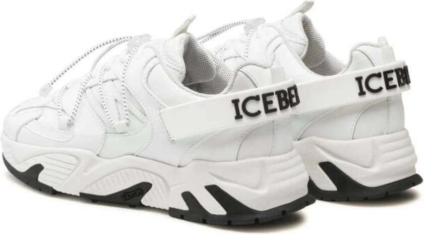 Iceberg Witte Leren Sneakers White Heren
