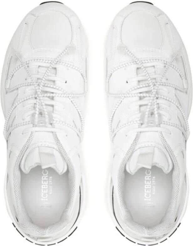 Iceberg Witte Leren Sneakers White Heren