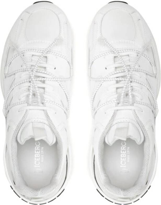 Iceberg Witte Leren Sneakers White Heren