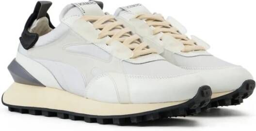 Iceberg Witte op sport geïnspireerde sneakers van leer en suède Multicolor Heren