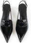 Iceberg Zwarte Lakleren Slingback met Puntige Neus en Mocassin Halslijn en Kitten Hak - Thumbnail 2
