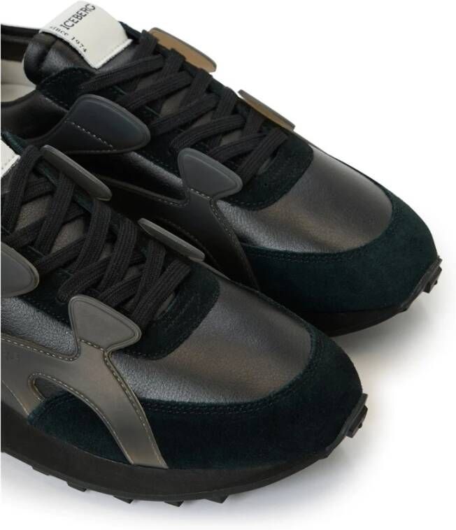 Iceberg Athletic-Inspired Sneakers Black Heren