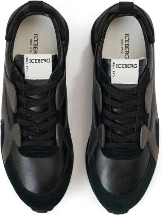 Iceberg Athletic-Inspired Sneakers Black Heren