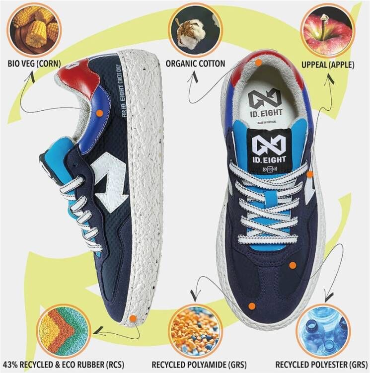 Id.eight Blauwe Mix Schoen en Stijlvol Blue Unisex