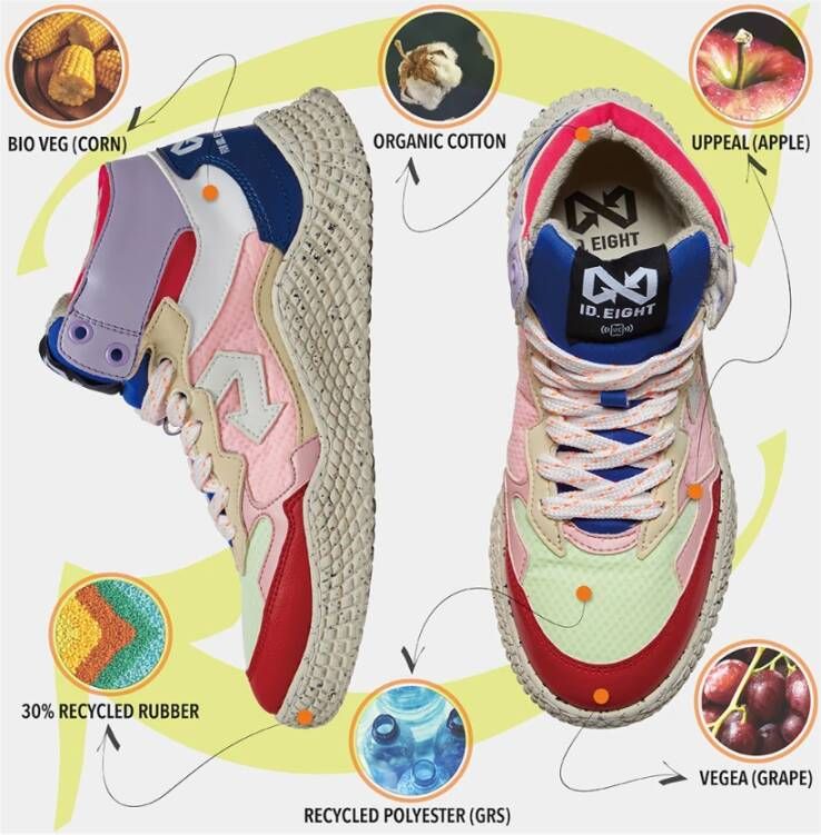 Id.eight Kleurrijke Crazy Mix Sneakers Multicolor Unisex