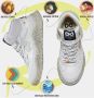 Id.eight Witte Mid-Top Sneaker met Innovatieve Materialen White Unisex - Thumbnail 2