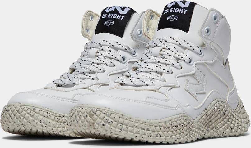 Id.eight Witte Mid-Top Sneaker met Innovatieve Materialen White Unisex