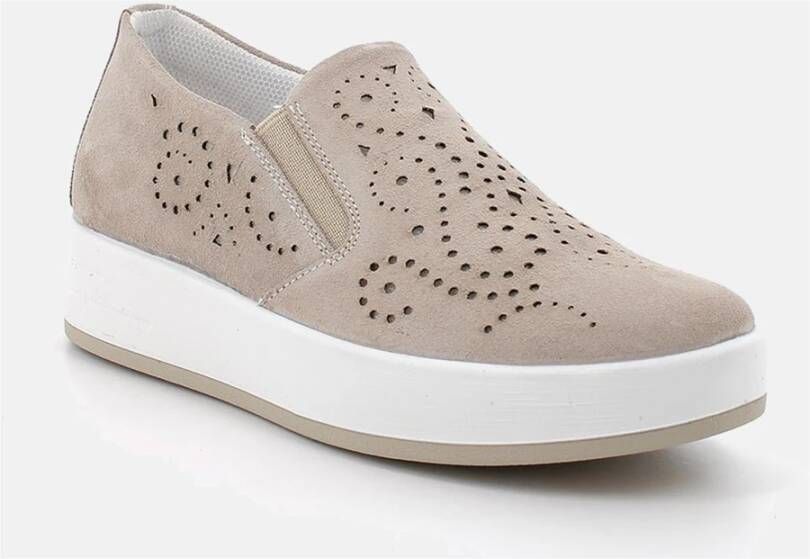 IGI&Co Beige Leren Tennissneakers Beige Dames