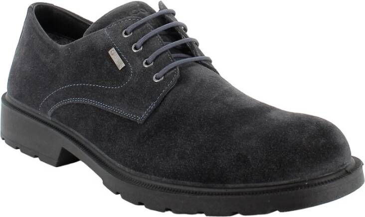 Igi&Co Blauwe Goretex Leren Herenschoenen