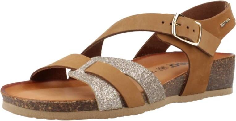 IGI&Co Stijlvolle Platte Sandalen voor Vrouwen Brown Dames