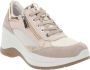 IGI&Co Leren en stoffen damessneakers Beige Dames - Thumbnail 2