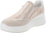 IGI&Co Leren en stoffen damessneakers Beige Dames - Thumbnail 5