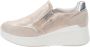 IGI&Co Leren en stoffen damessneakers Beige Dames - Thumbnail 8