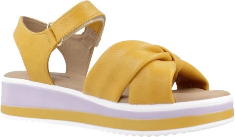 IGI&Co Stijlvolle Platte Sandalen voor Vrouwen Yellow Dames