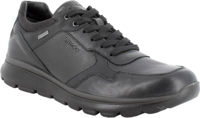 Igi&Co Zwarte Casual Leren Herenschoenen