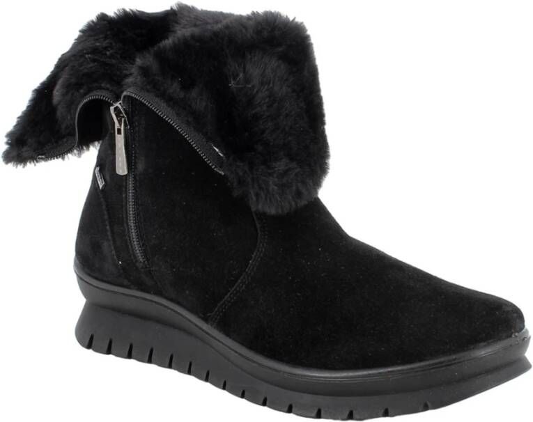 Igi&Co Zwarte Dames Goretex Suède Booties
