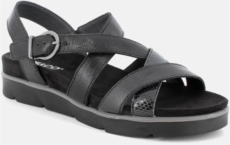 IGI&Co Zwarte Sandalen met Bandjes Black Dames