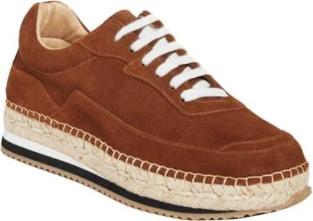 Ines De La Fressange Paris Bruine Suède Touwzool Sneakers Brown Dames