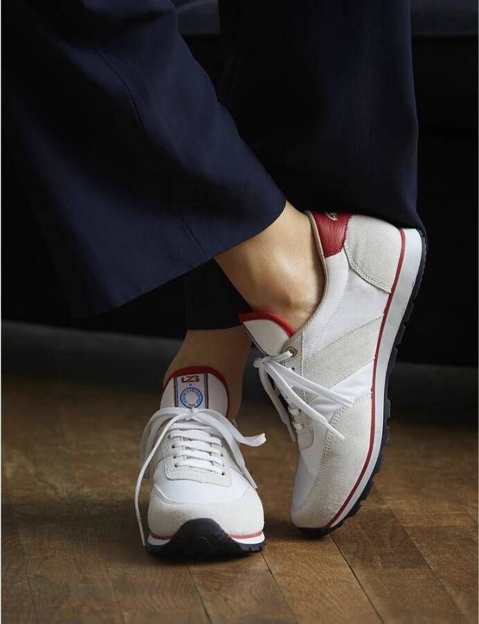 Ines De La Fressange Paris Canvas en Leren Sneakers Multicolor Dames