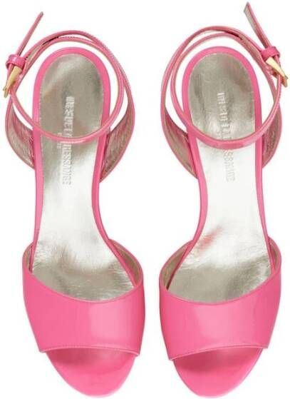 Ines De La Fressange Paris Roze Patent Platform Sandaal Pink Dames