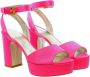 Ines De La Fressange Paris Roze Satijnen Plateau Sandaal Pink Dames - Thumbnail 2