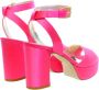 Ines De La Fressange Paris Roze Satijnen Plateau Sandaal Pink Dames - Thumbnail 3