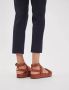 Ines De La Fressange Paris Zwarte platform sandaal Brown Dames - Thumbnail 7