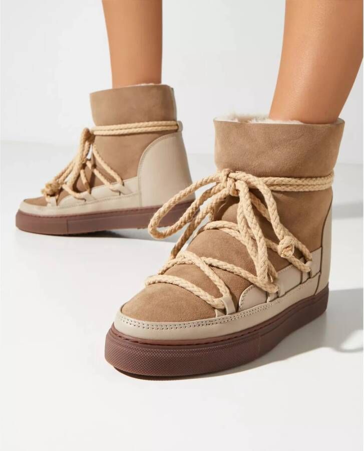 Inuikii Beige Snowboots met verborgen sleehak Beige Dames
