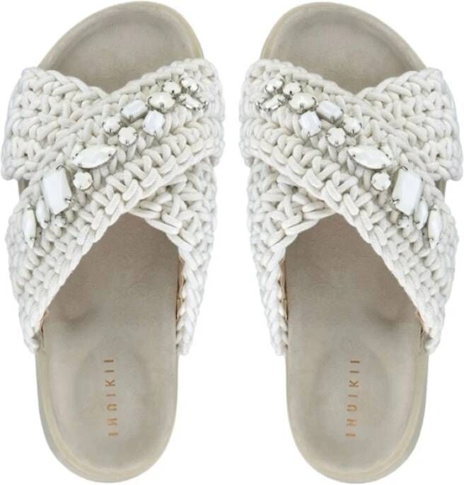 Inuikii Bohemian Glamour Sandalen met Edelstenen Beige Dames