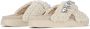 Inuikii Ivoire Slipper met Kruisdesign en Steentjes White Dames - Thumbnail 2