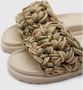 Inuikii Militaire Multilace Slides Beige Dames - Thumbnail 4