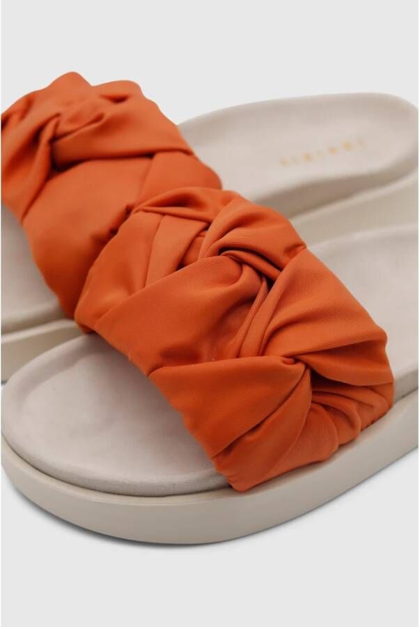 Inuikii Fjord Flower Orange Sliders Oranje Dames