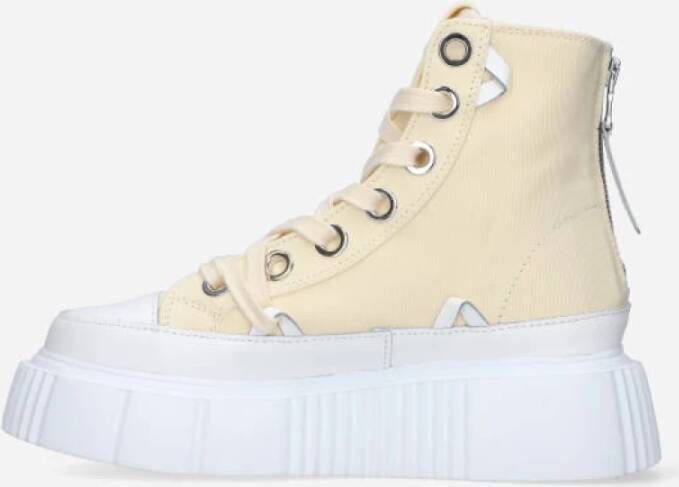 Inuikii High Matilda Canvas Sneakers Beige Dames