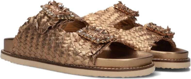 Inuovo Bronzen Sandalen Model 395010 Brown Dames