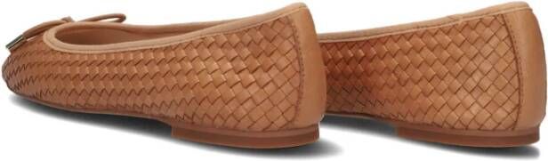Inuovo Camelgevlochten Ballerina's Brown Dames