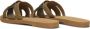 Inuovo Khaki Leren Slippers Stijlvol Model Green Dames - Thumbnail 9