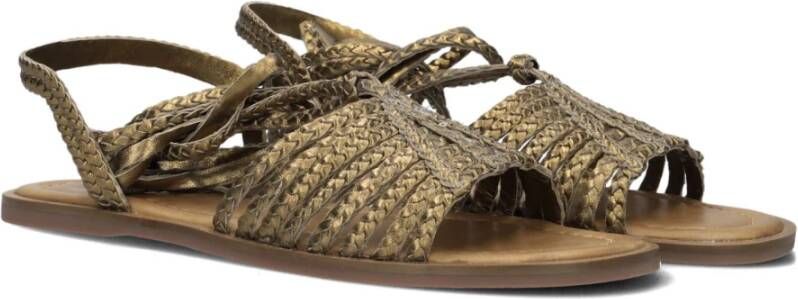 Inuovo Khaki Strappy Leren Sandalen Green Dames