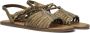 Inuovo Khaki Strappy Leren Sandalen Green Dames - Thumbnail 8