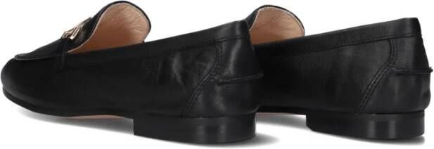 Inuovo Zwarte Leren Loafers met Gouden Detail Black Dames