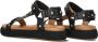 Inuovo Zwarte platte sandalen met plateauzool - Thumbnail 3