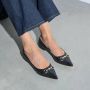 Isabel Bernard Slippers & Mules Vendôme Elita Calfskin Leather Ballerinas in zwart - Thumbnail 8