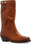 Isabel marant Leren Biker Boots met knoopdetail Brown Dames - Thumbnail 6
