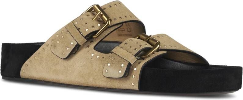 Isabel marant Gouden detail sandalen Lennyo Beige Dames