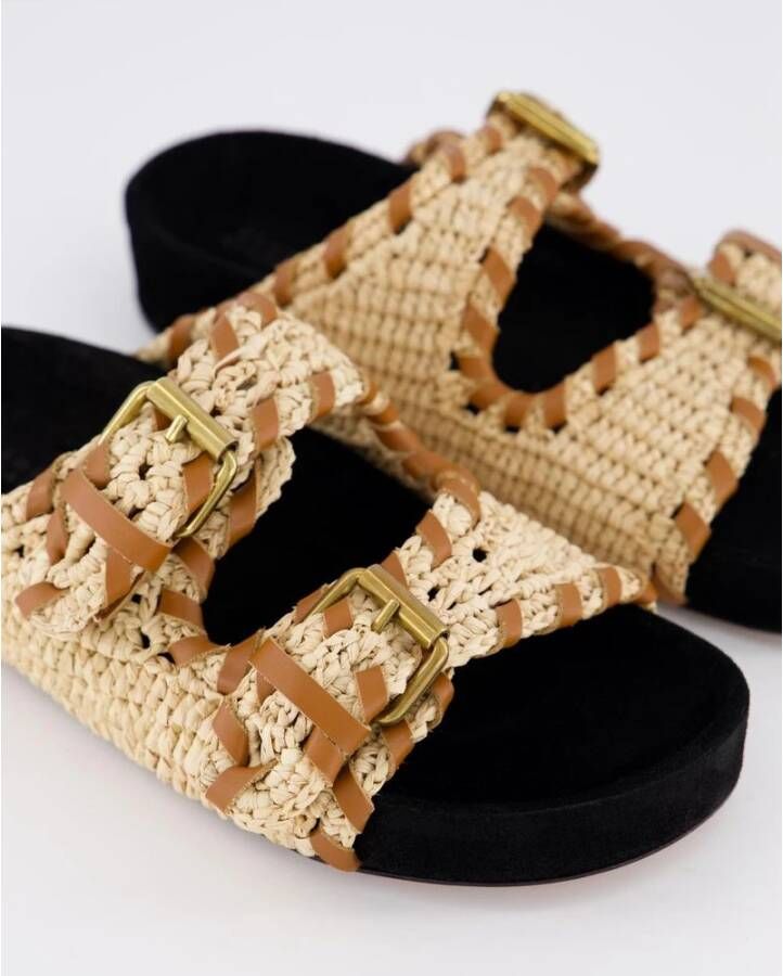 Isabel Marant Beige Slipper met Normale Pasvorm