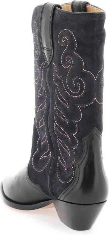 Isabel marant Bicolour Western-geïnspireerde Geborduurde Laarzen Black Dames