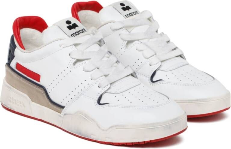 Isabel marant Blauwe Kalfsleren Panel Sneakers Multicolor Dames