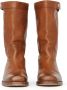 Isabel Marant Bruine leren knielange laarzen met gedrapeerd detail - Thumbnail 2
