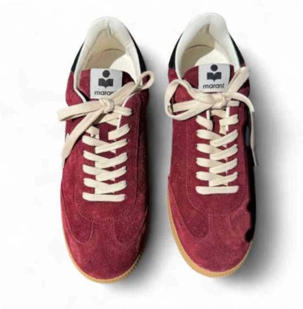 Isabel Marant Burgundy Bryce Sneakers Retro Style